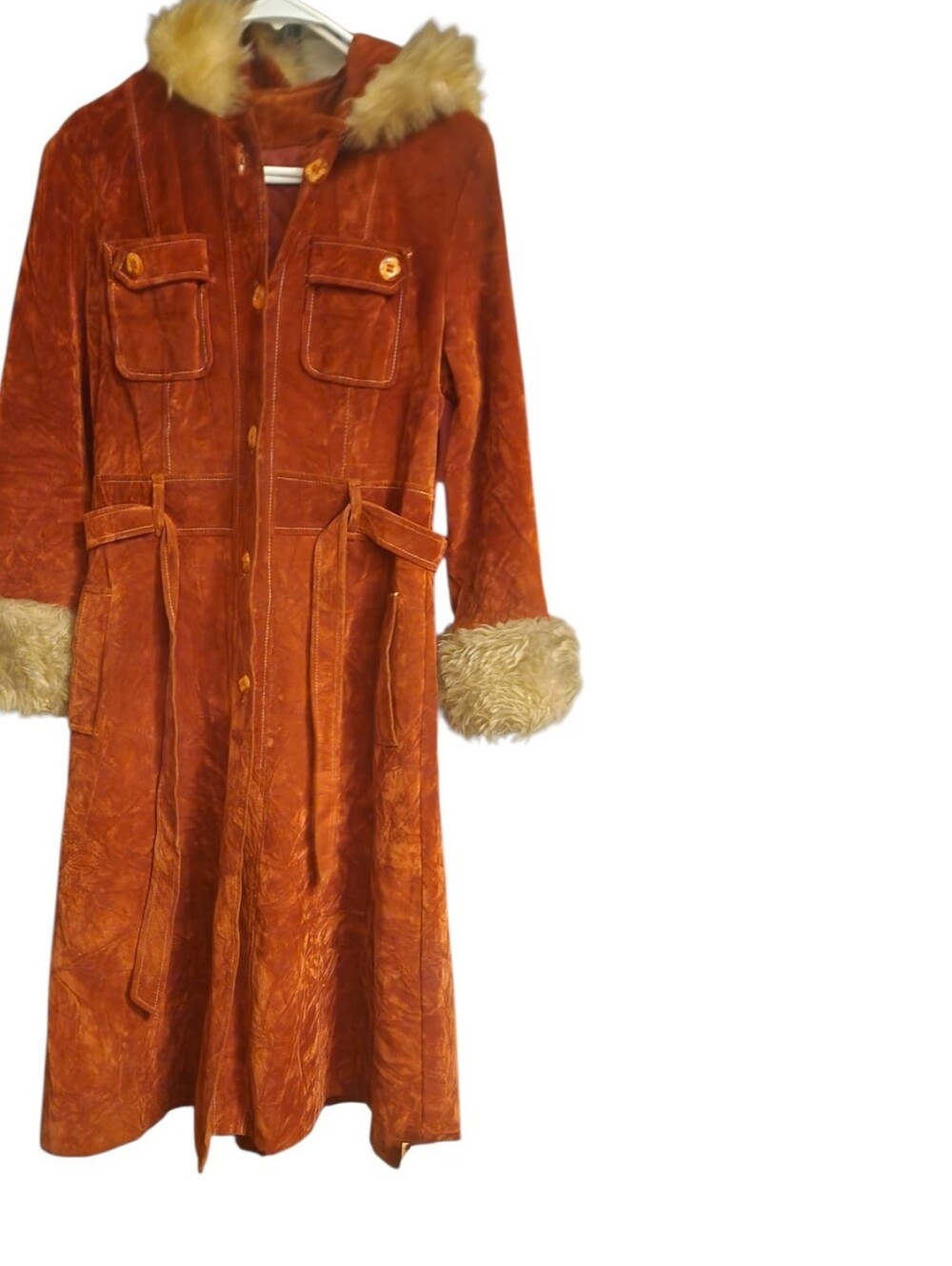 Vintage 1970s Faux Fur Coat